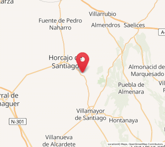 Map of Pozorrubio, Castille-La Mancha