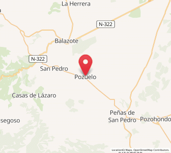 Map of Pozuelo, Castille-La Mancha