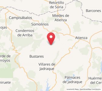 Map of Prádena de Atienza, Castille-La Mancha