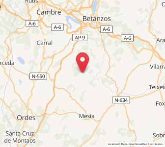 Map of Probaos, Galicia