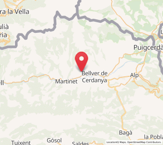 Map of Prullans, Catalonia
