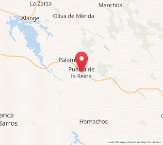 Map of Puebla de la Reina, Extremadura