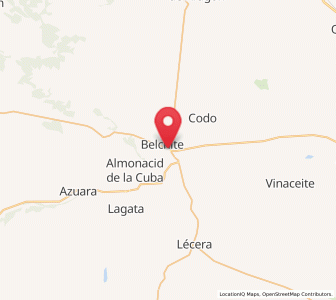 Map of Pueblo Viejo de Belchite, Aragon