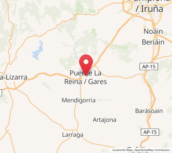 Map of Puente la Reina-Gares, Navarre