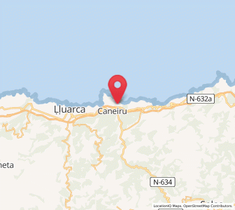 Map of Querúas, Asturias