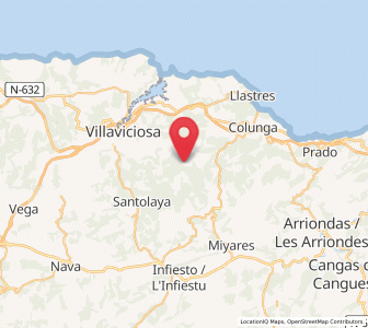 Map of Rales, Asturias