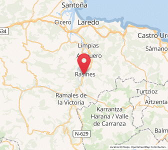 Map of Rasines, Cantabria