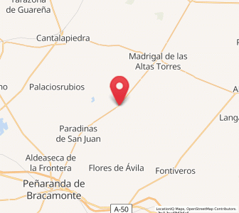 Map of Rasueros, Castille and León