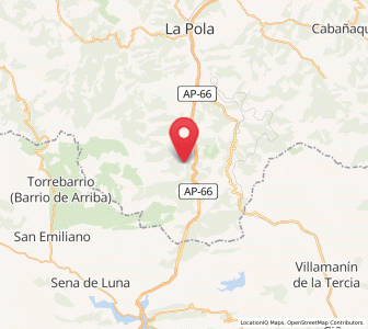 Map of Reconcos, Asturias