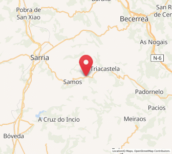 Map of Renche, Galicia