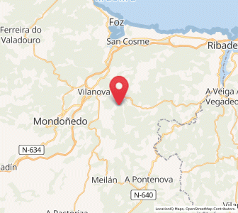 Map of Ribalta, Galicia