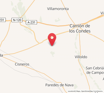 Map of Riberos de la Cueza, Castille and León
