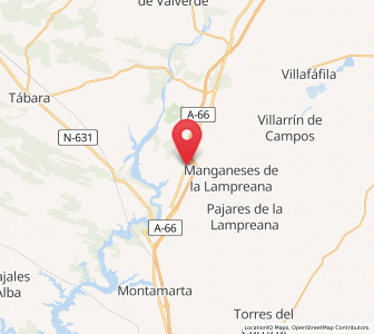 Map of Riego del Camino, Castille and León