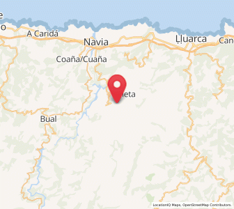 Map of Riestra y San Cristóbal, Asturias