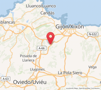 Map of Robledo, Asturias