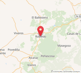 Map of Robledo, Castille-La Mancha