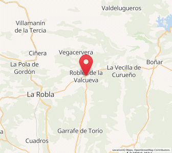 Map of Robles de la Valcueva, Castille and León