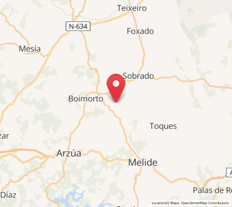Map of Rodeiros, Galicia
