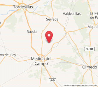 Map of Rodilana, Castille and León