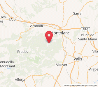 Map of Rojals, Catalonia
