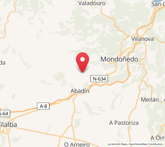Map of Romariz, Galicia