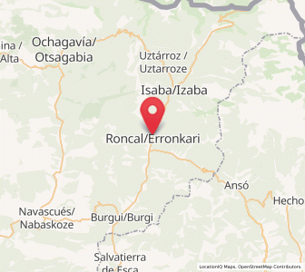 Map of Roncal, Navarre