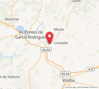 Map of Roupar, Galicia