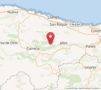 Map of Rozagás, Asturias