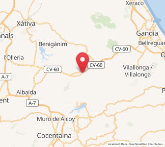 Map of Rugat, Valencia