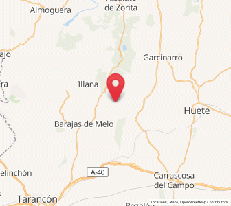 Map of Saceda-Trasierra, Castille-La Mancha