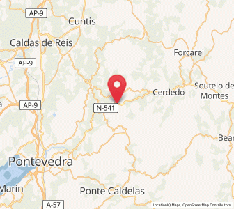 Map of Sacos, Galicia