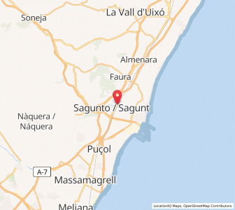 Map of Sagonte, Valencia