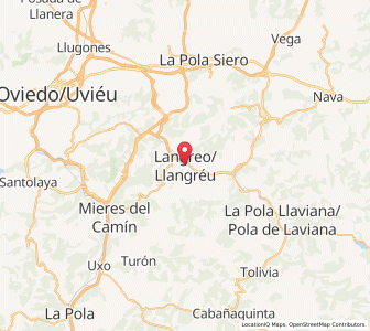 Map of Langreo, Asturias