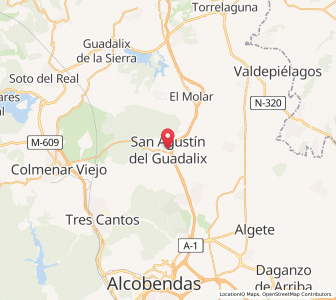 Map of San Agustín del Guadalix, Madrid