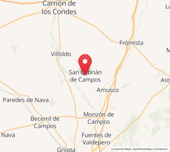 Map of San Cebrián de Campos, Castille and León