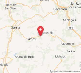 Map of San Cristovo do Real, Galicia
