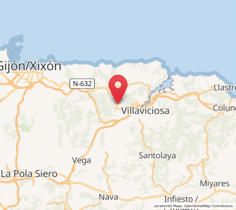Map of San Justo, Asturias