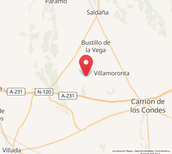 Map of San Llorente del Páramo, Castille and León