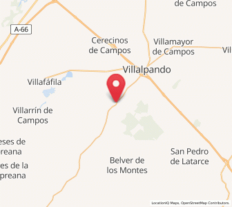 Map of San Martín de Valderaduey, Castille and León