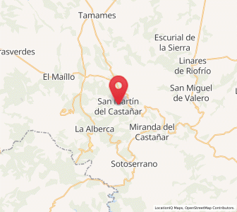 Map of San Martín del Castañar, Castille and León
