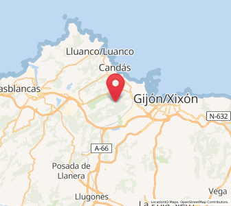 Map of San Pablo, Asturias