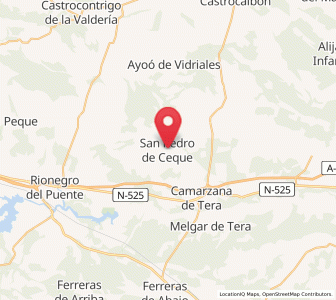 Map of San Pedro de Ceque, Castille and León