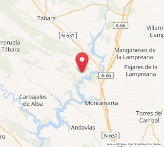 Map of San Pedro de las Cuevas, Castille and León