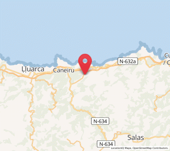 Map of San Pelayo de Tehona, Asturias