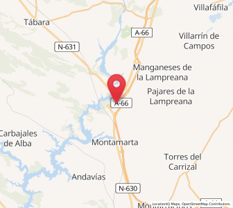 Map of San Pelayo, Castille and León