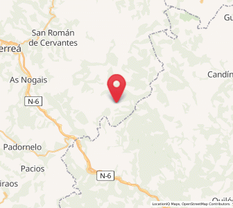 Map of San Robredín, Galicia