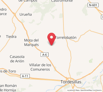 Map of San Salvador, Castille and León