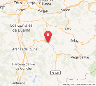 Map of San Vicente de Toranzo, Cantabria