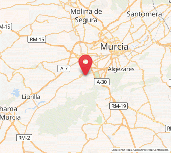 Map of Sangonera la Verde, Murcia