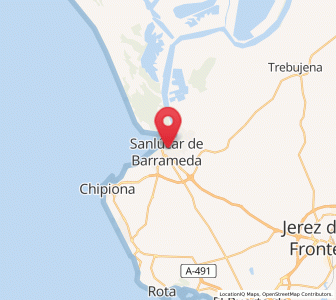 Map of Sanlúcar de Barrameda, Andalusia